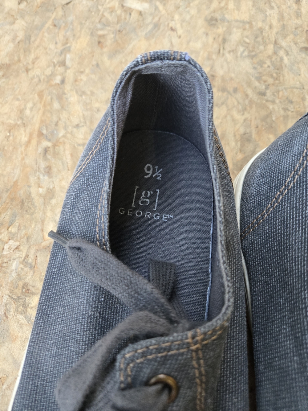 George Men's Navy Canvas Slip-On Sneakers - Picture 2 of 3